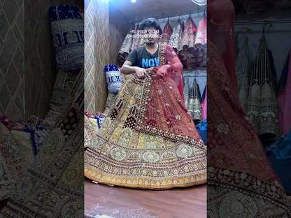 Good looking maroon bridal Lehenga