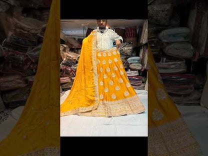 Fantastic yellow haldi mehendi Lehenga