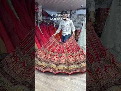 Rani Pink Doli Barat Ball Bridal Lehenga