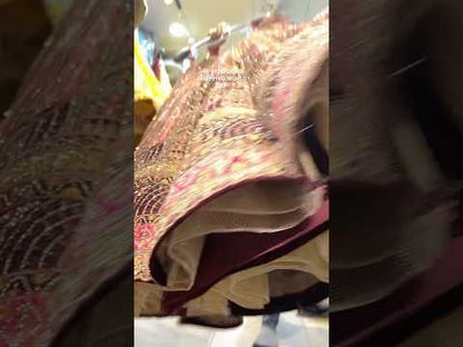 Elegant maroon ball bridal lehenga❤️