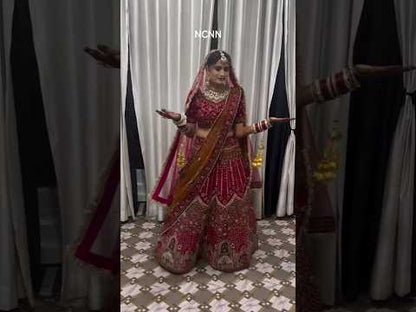 Stunning jhumka rani pink Bridal lehenga Happy Customer