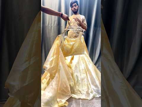Amazing White golden Crop top Lehenga