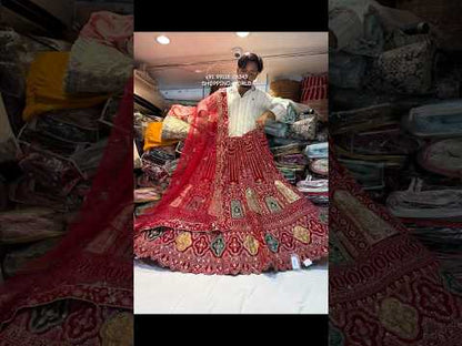 Lovely maroon bridal Lehenga
