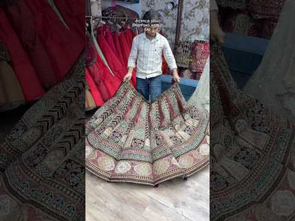Maroon Ball Bridal Lehenga