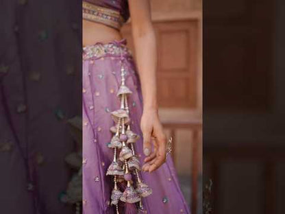 Satin Silk pink Fabric Sequins embroidery Semi-Stitched Lehenga choli & Dupatta lehenga