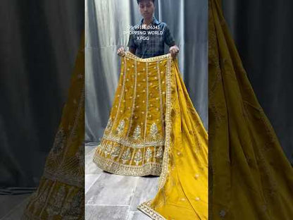 Atractiva lehenga haldi mehendi amarilla