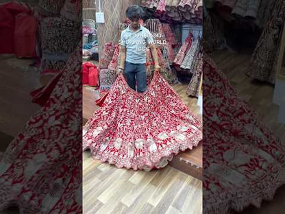 Red Bird Bridal Handwork Lehenga