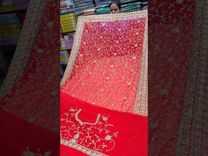 Awesome dark pink saree