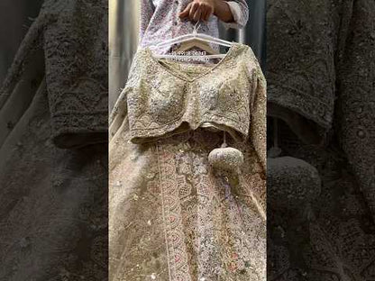 Pretty pista peacock crop top lehenga