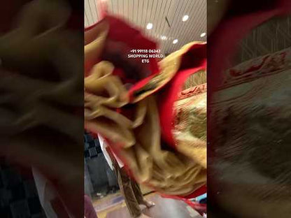 Lavishing red bridal lehenga