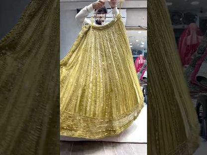 Delighful golden yellow lehenga