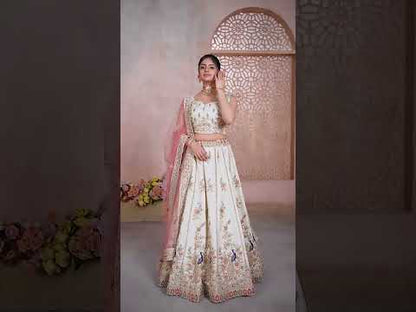 Beautiful white girlish lehenga 35