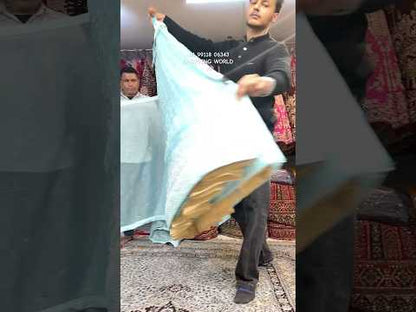 majestuosa lehenga azul