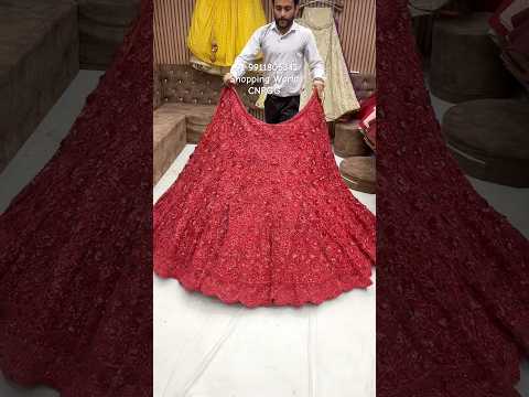 Red On Red monotone Lehenga