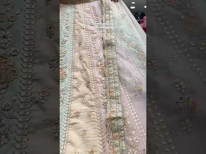 Lehenga multicolor de diseñador