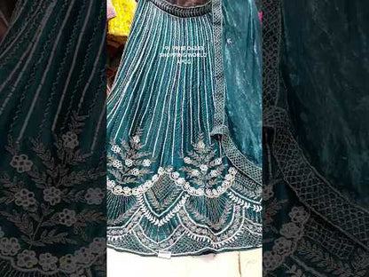 Khoobsurat bottle green lehenga