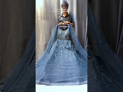 Glamorous navy blue gown