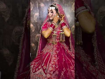 Khoobsurat jhumka red  Bridal lehenga Happy Customer