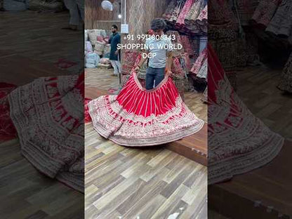 Rani pink handwork Bridal Lehenga