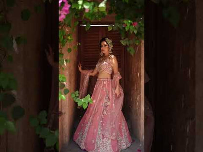 Pleasing green turquoise blue lehenga