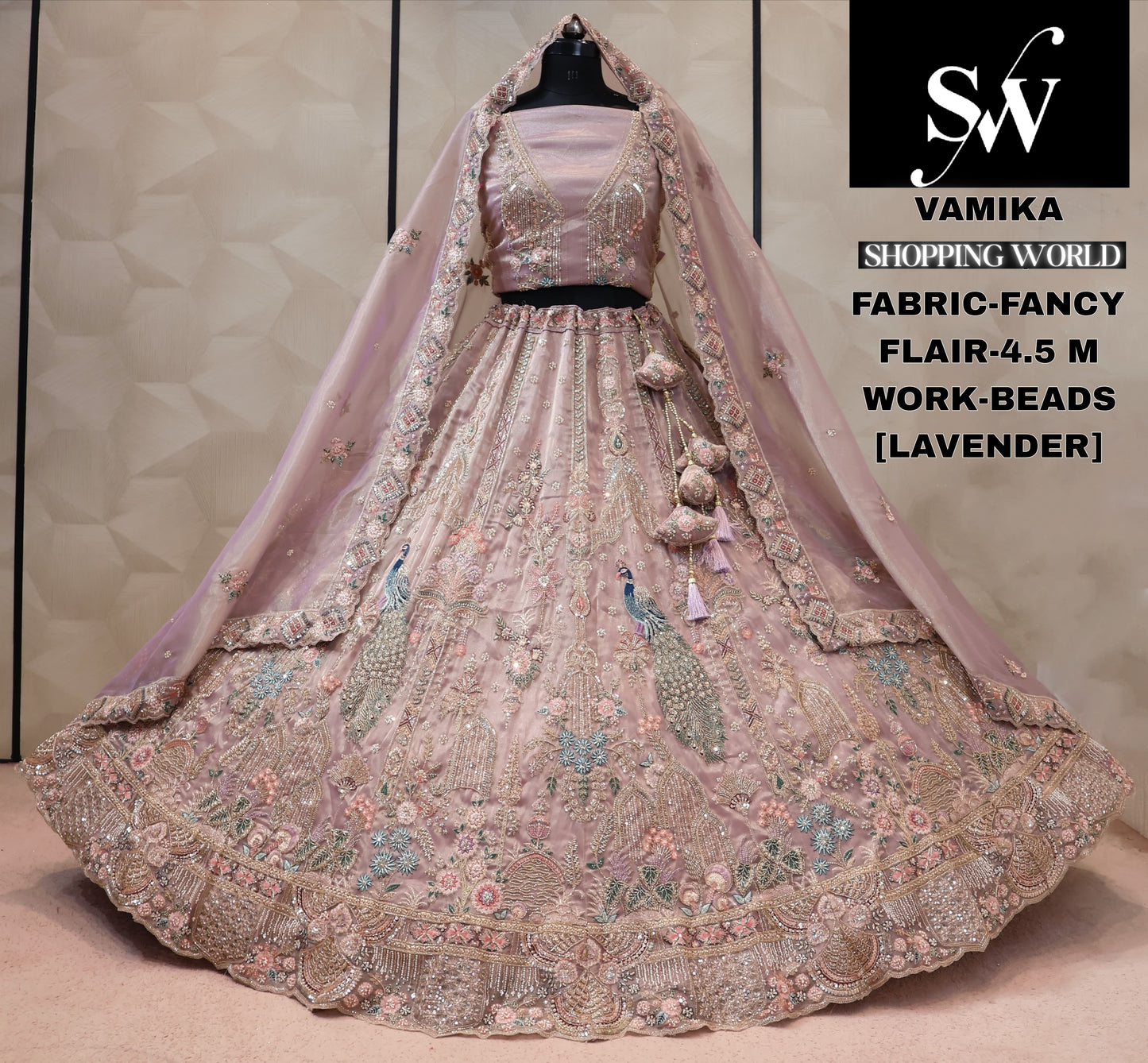 Fancy Peacock sky blue Lehenga