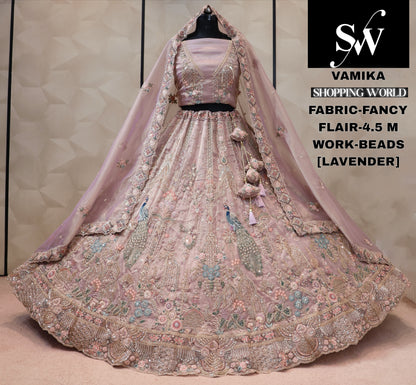 Fancy Peacock sky blue Lehenga