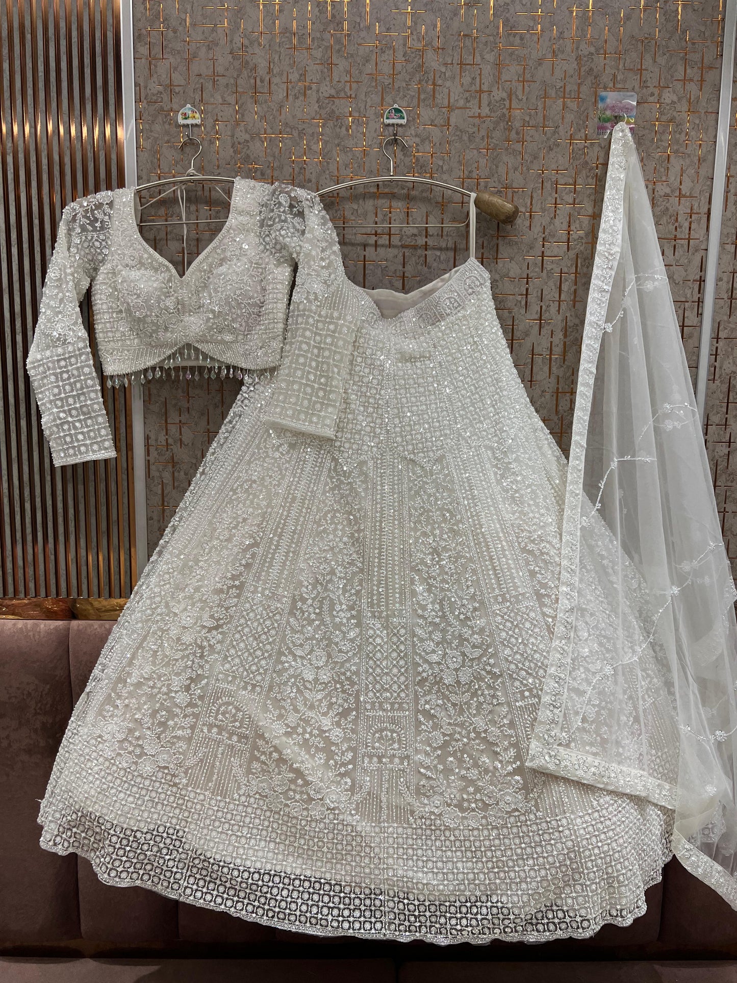 Chiku Golden Crop Top Lehenga