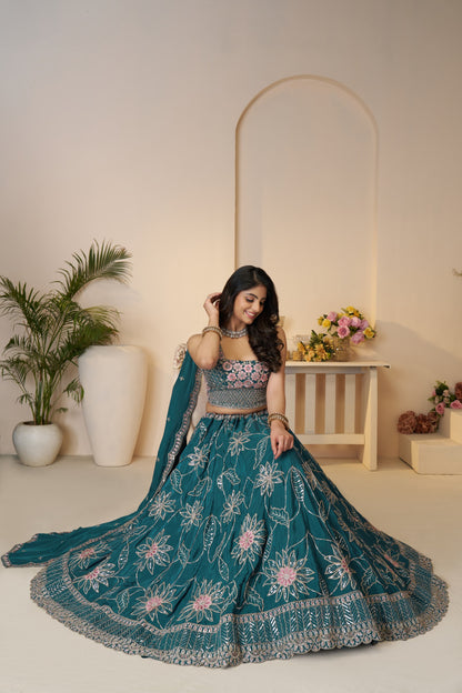 Engaging blue lehenga 28