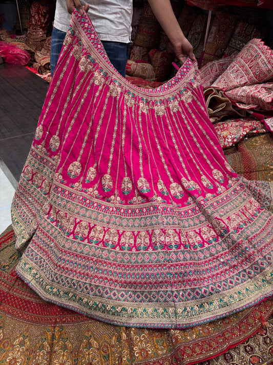 Pink bridal designer Lehenga