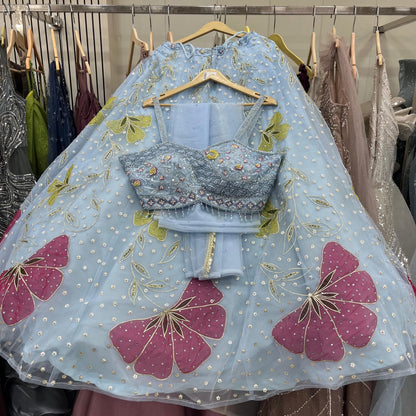 Pretty Green floral crop Top Lehenga