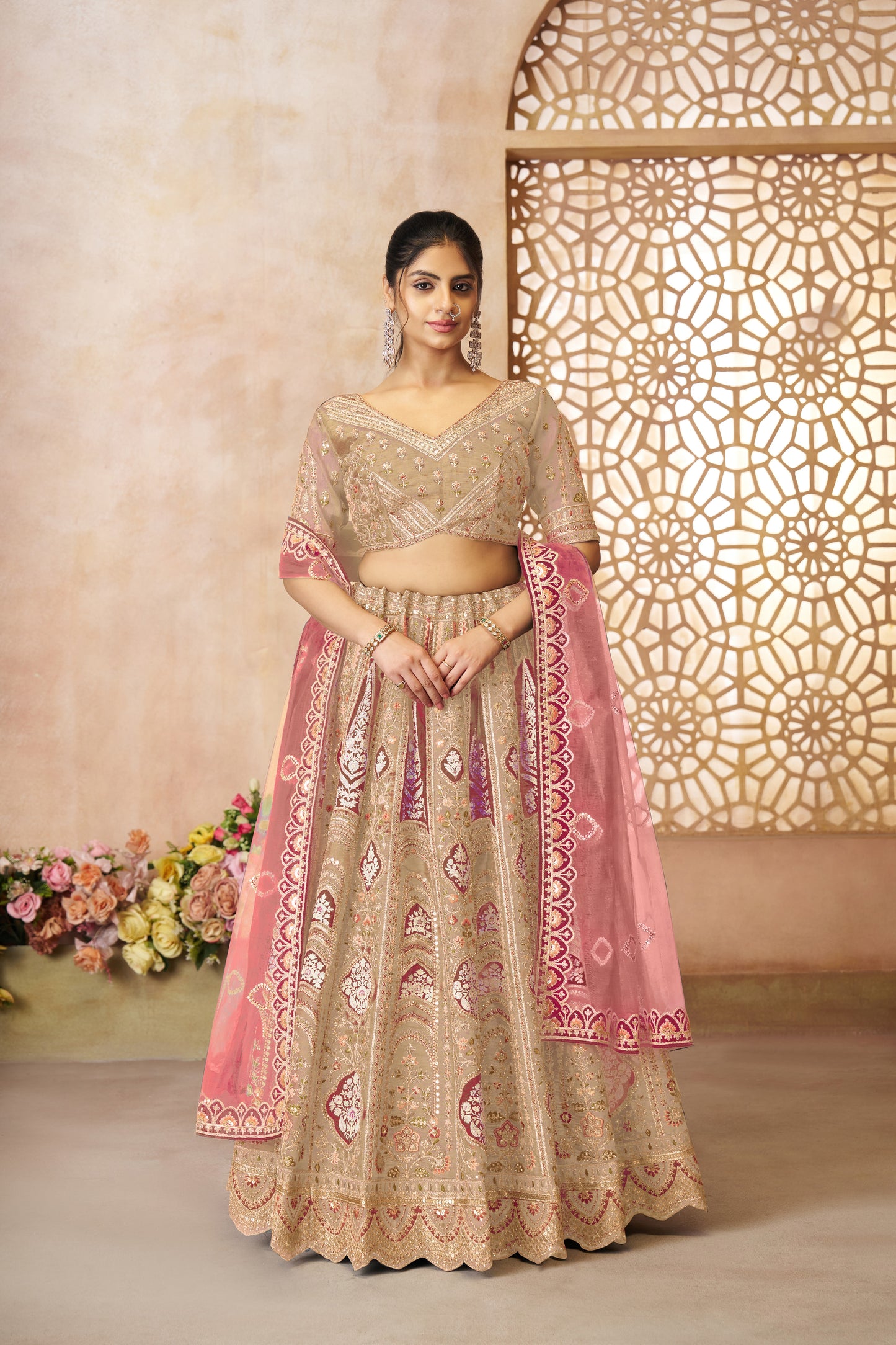 Awesome chiku girlish lehenga 31