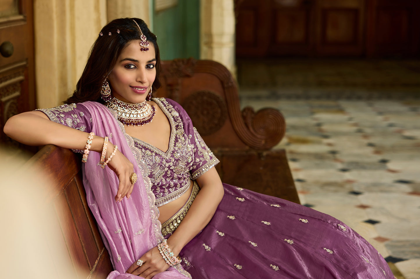 Beautiful Hot pink Crop top Lehenga 1215