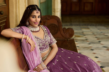 Beautiful Hot pink Crop top Lehenga 1215