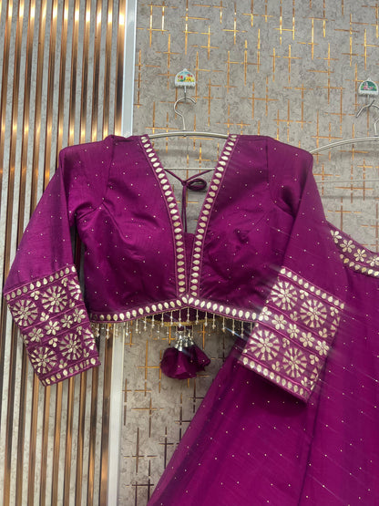 White Crop top Lehenga