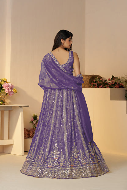 Astonishing purple girlish lehenga 44