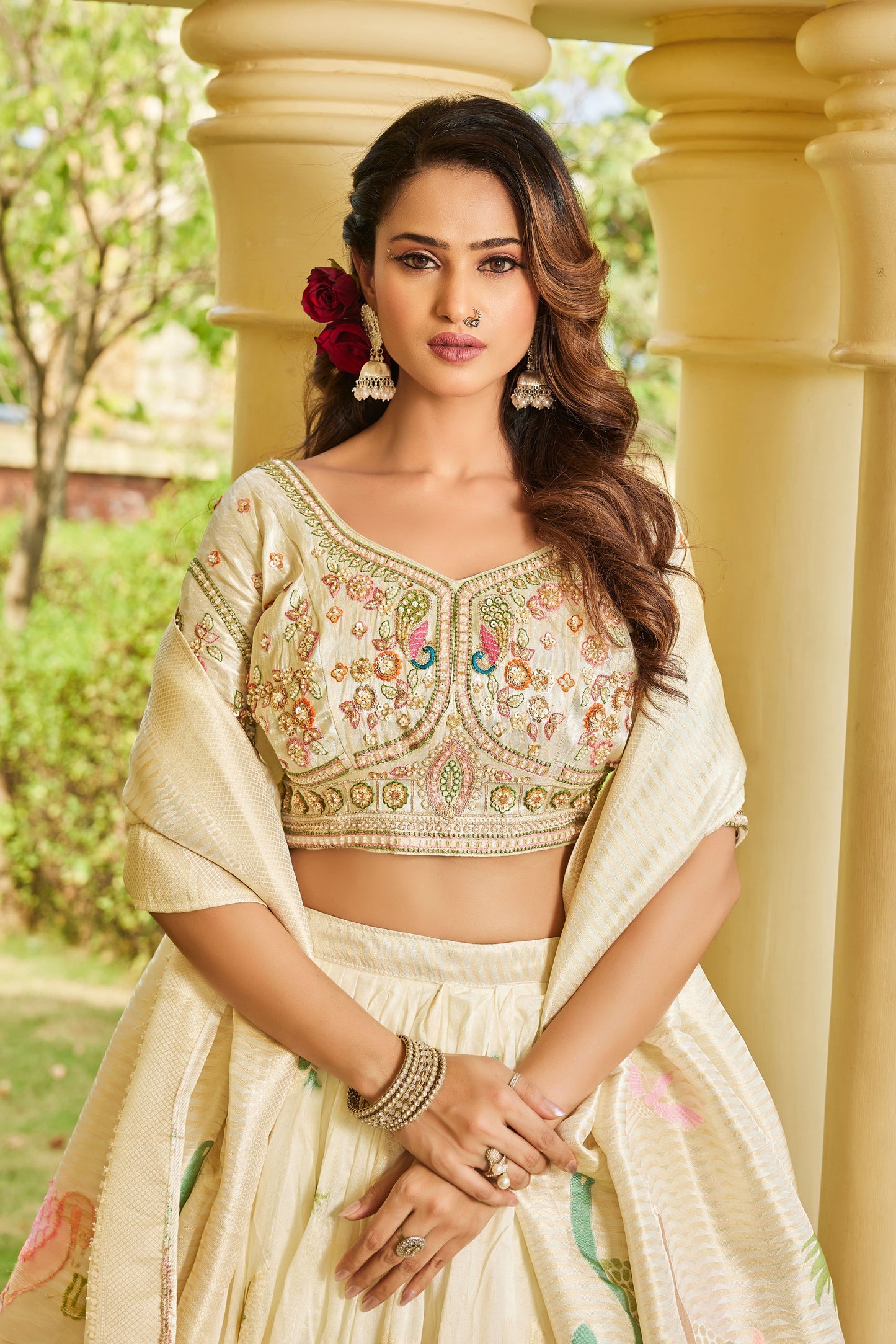 Majestic White Lehenga 3901