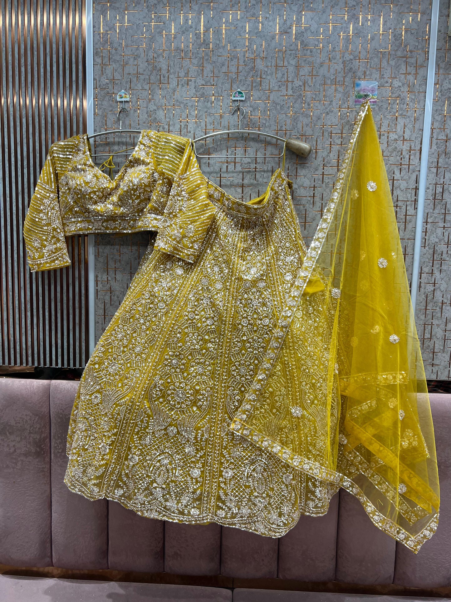 Khoobsurat Blue crop top Lehenga