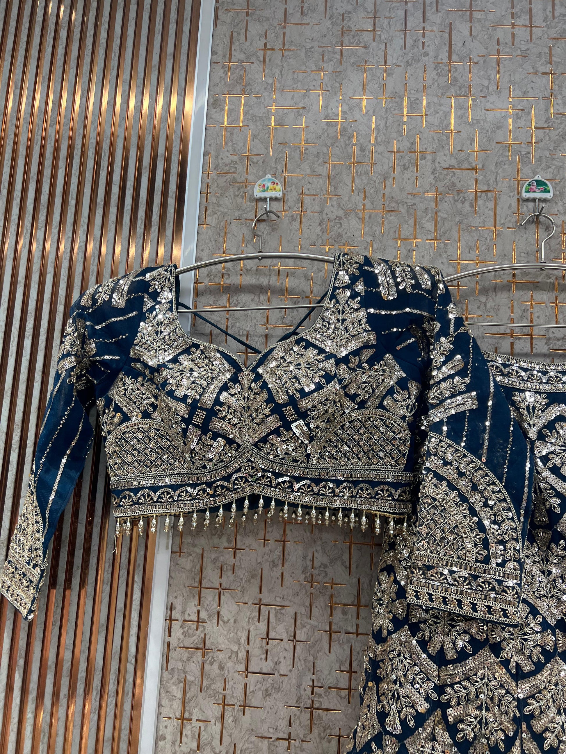 Baby pink Crop Top Lehenga - Shopping World