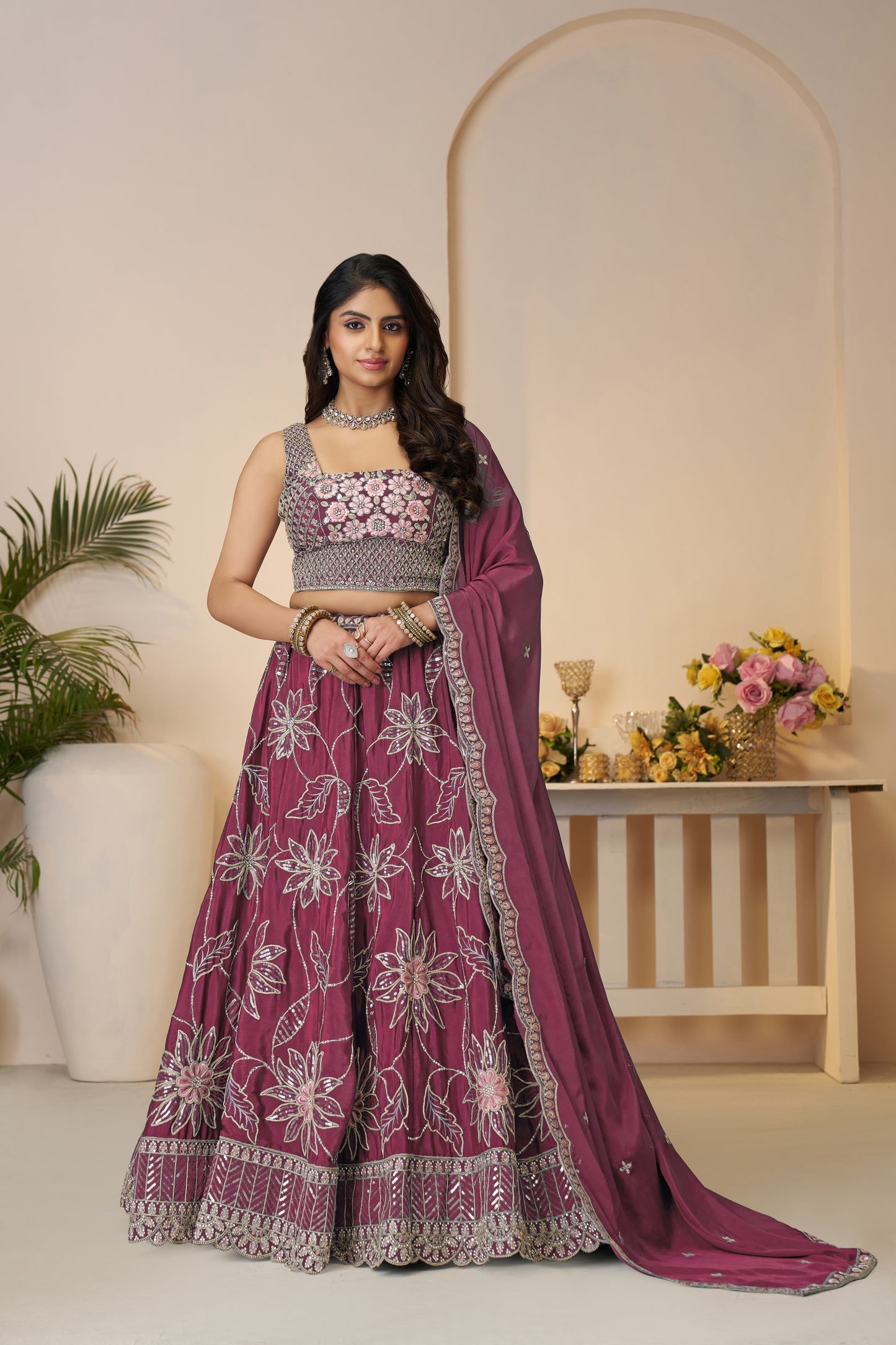 Charming maroon lehenga 28