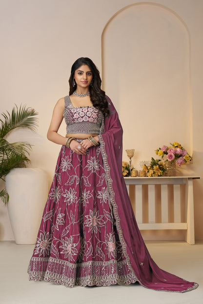 Charming maroon lehenga 28