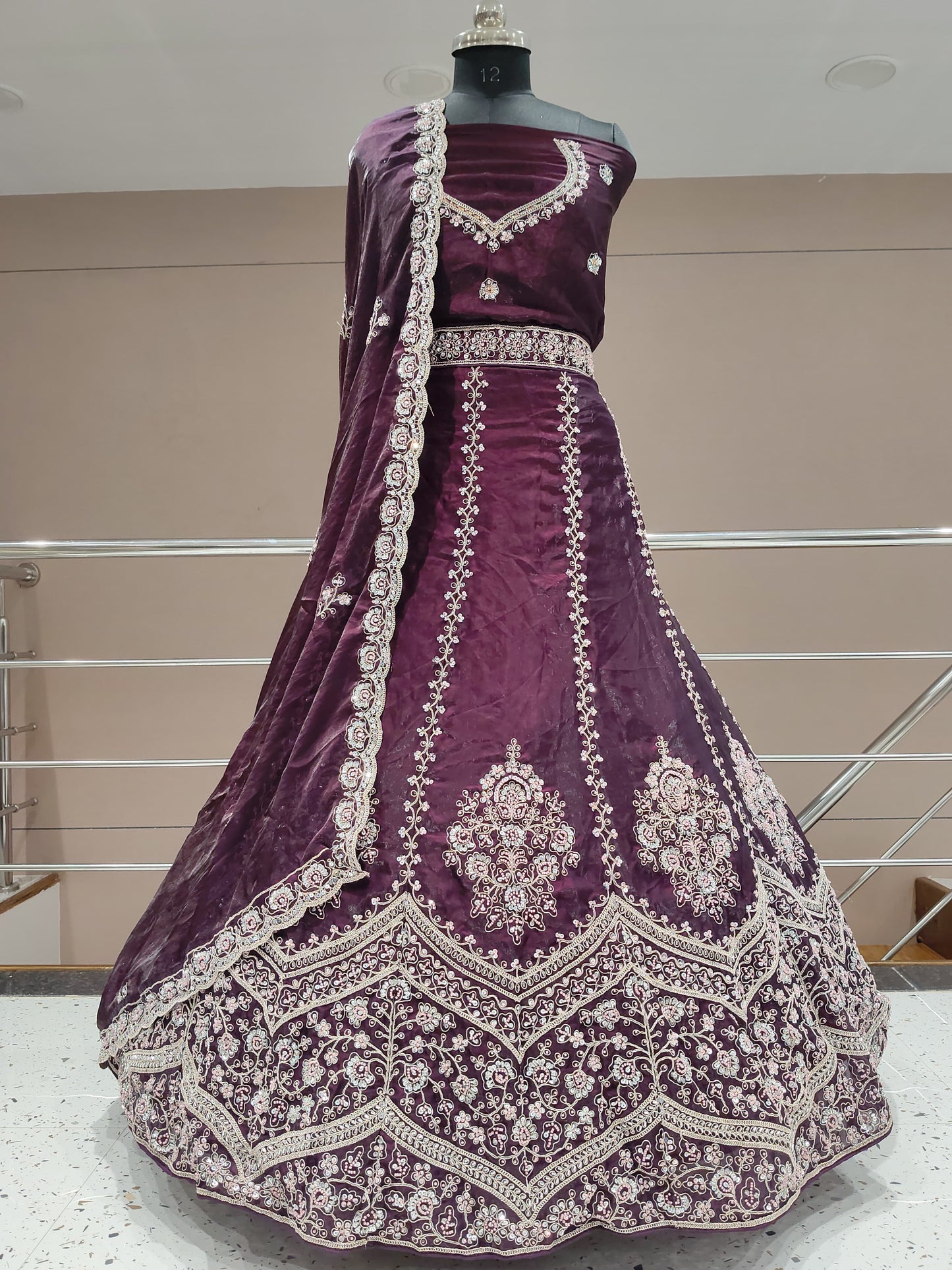Fantastic burgundy purple violet lehenga
