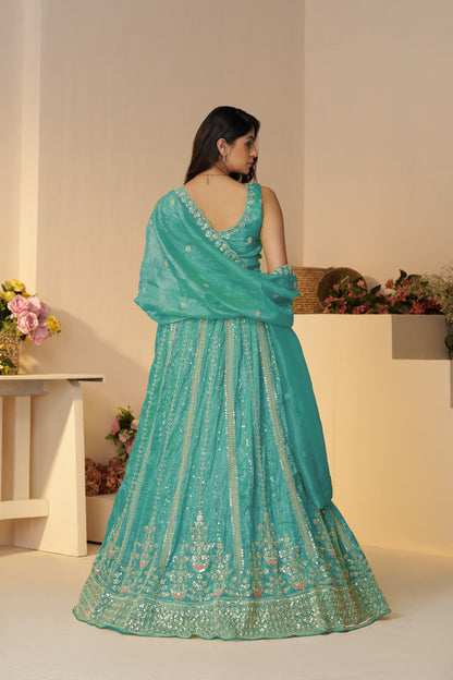 Good looking sky blue lehenga 44