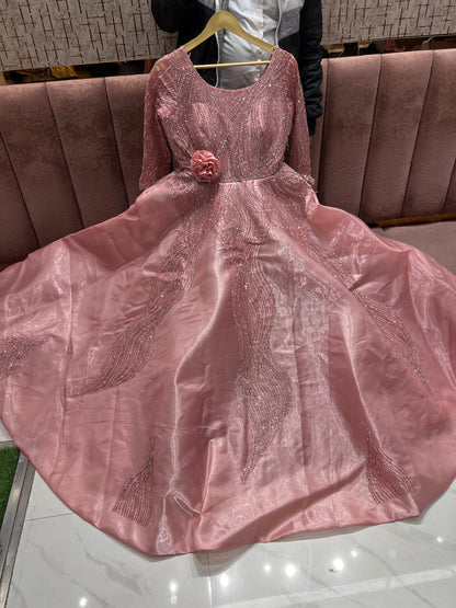 Engaging Sky blue gown