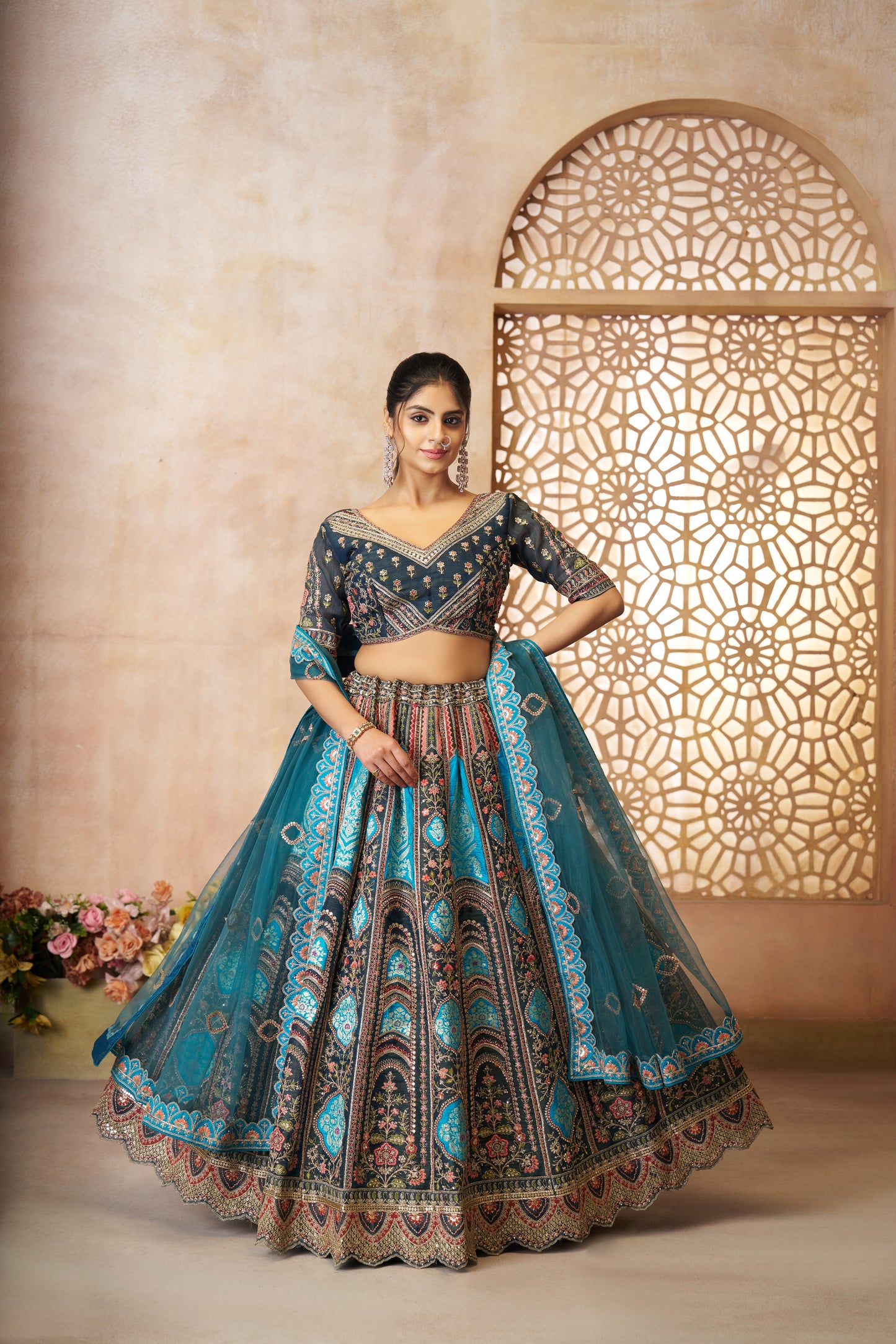 Amazing blue girlish lehenga 31