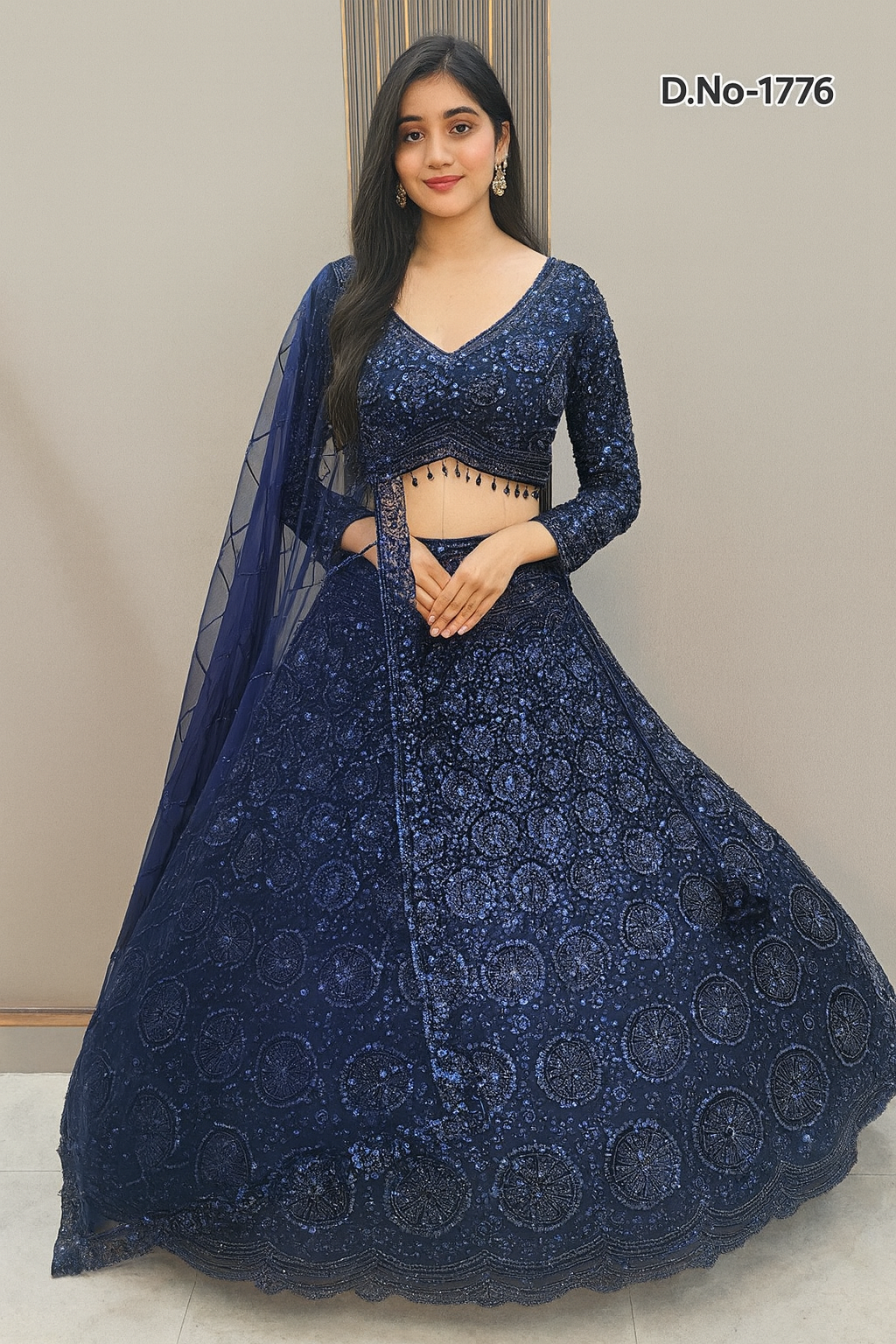 Gorgeous Cherry red on red Monotone Crop top Lehenga