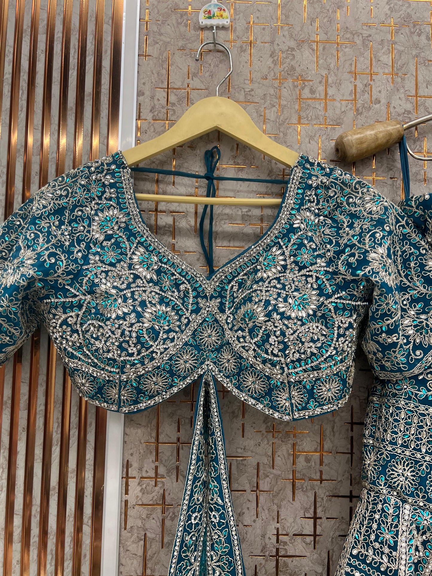 Hot Pink Crop Top Lehenga - Shopping World