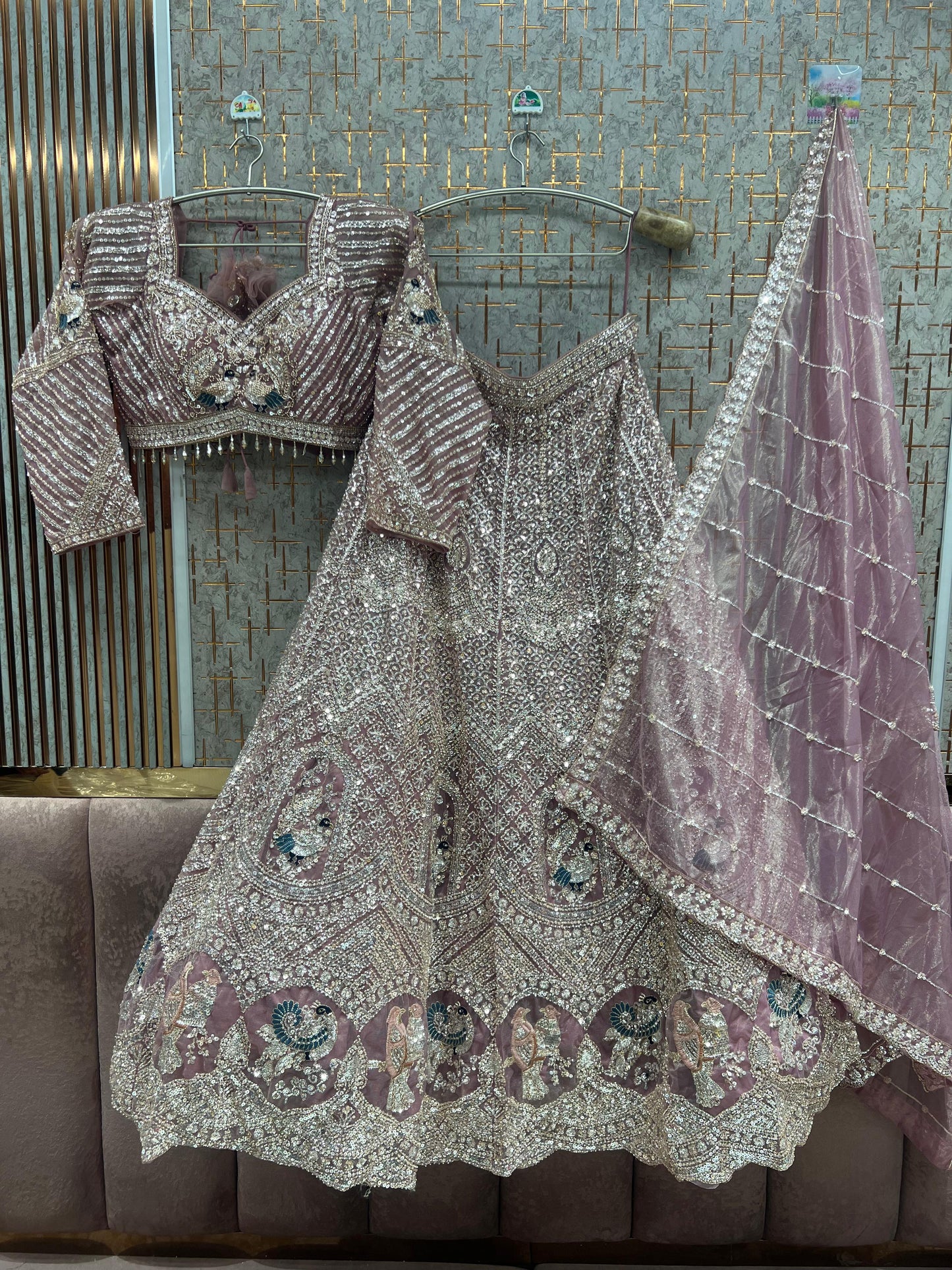 Purple Crop Top Lehenga