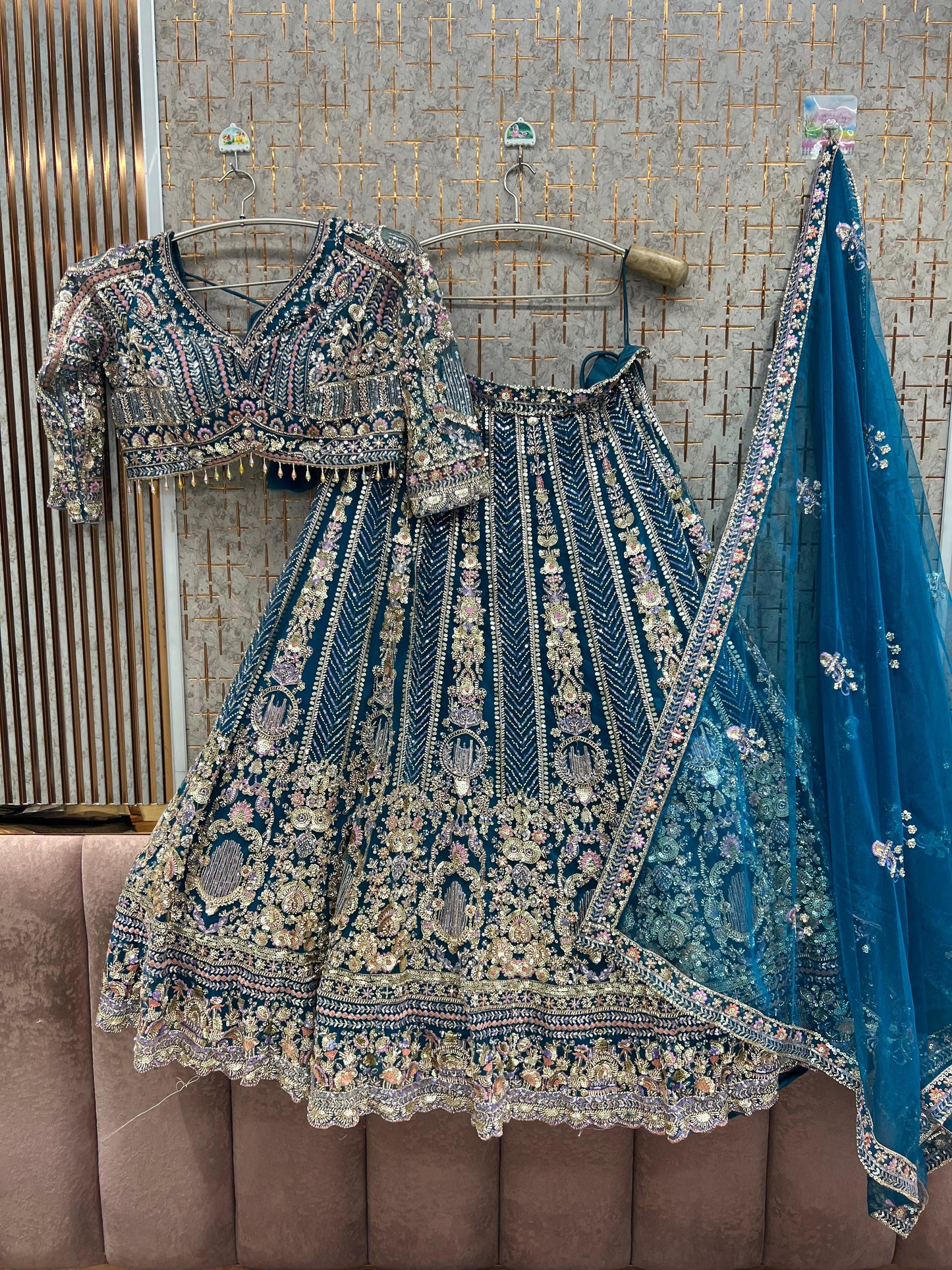 Black Crop Top Lehenga
