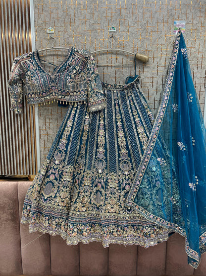 Black Crop Top Lehenga