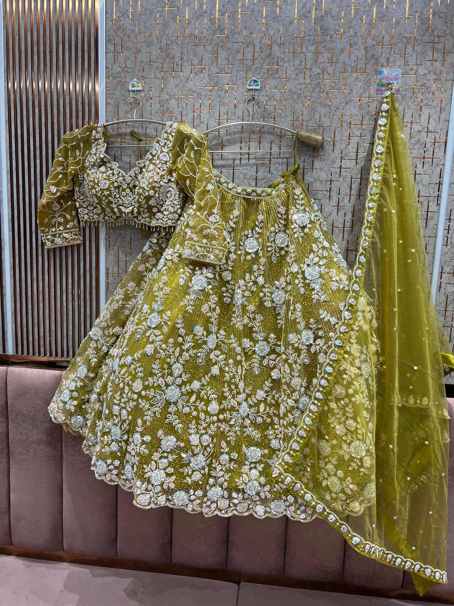 Lovely Lilac Crop Top Lehenga